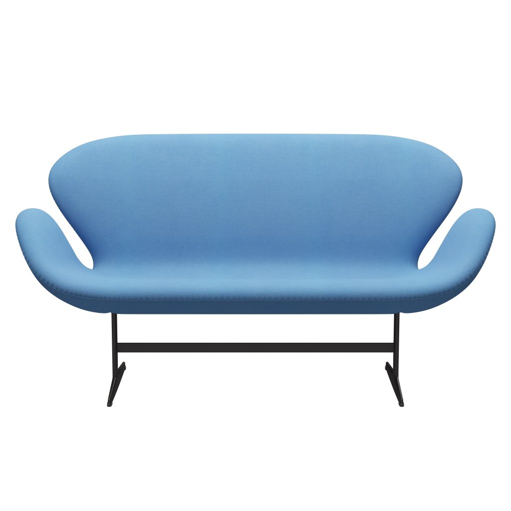 Fritz Hansen Swan Sofa 2 osobę, ciepły grafit/Divina jasnoniebieski (712)