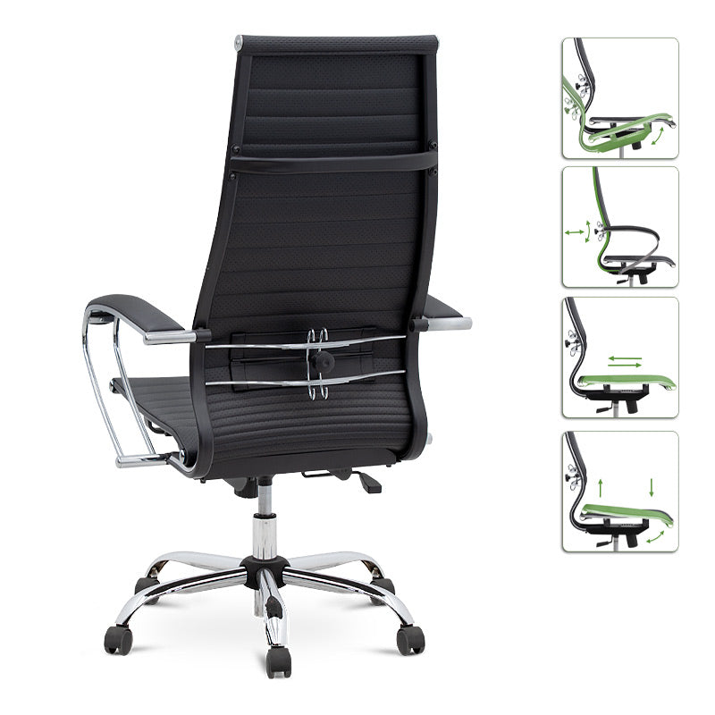 Office Chair PETER Black 66,5x70x118/130cm