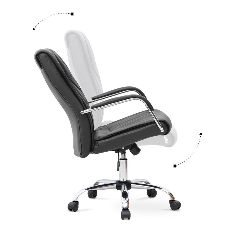 Office Chair SANDRA PU leather Black