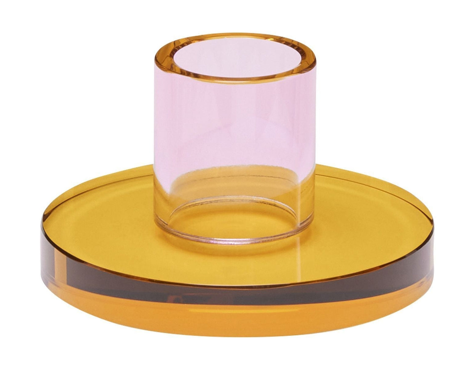 Hübsch Astra Candle Holder Small, Pink/Orange