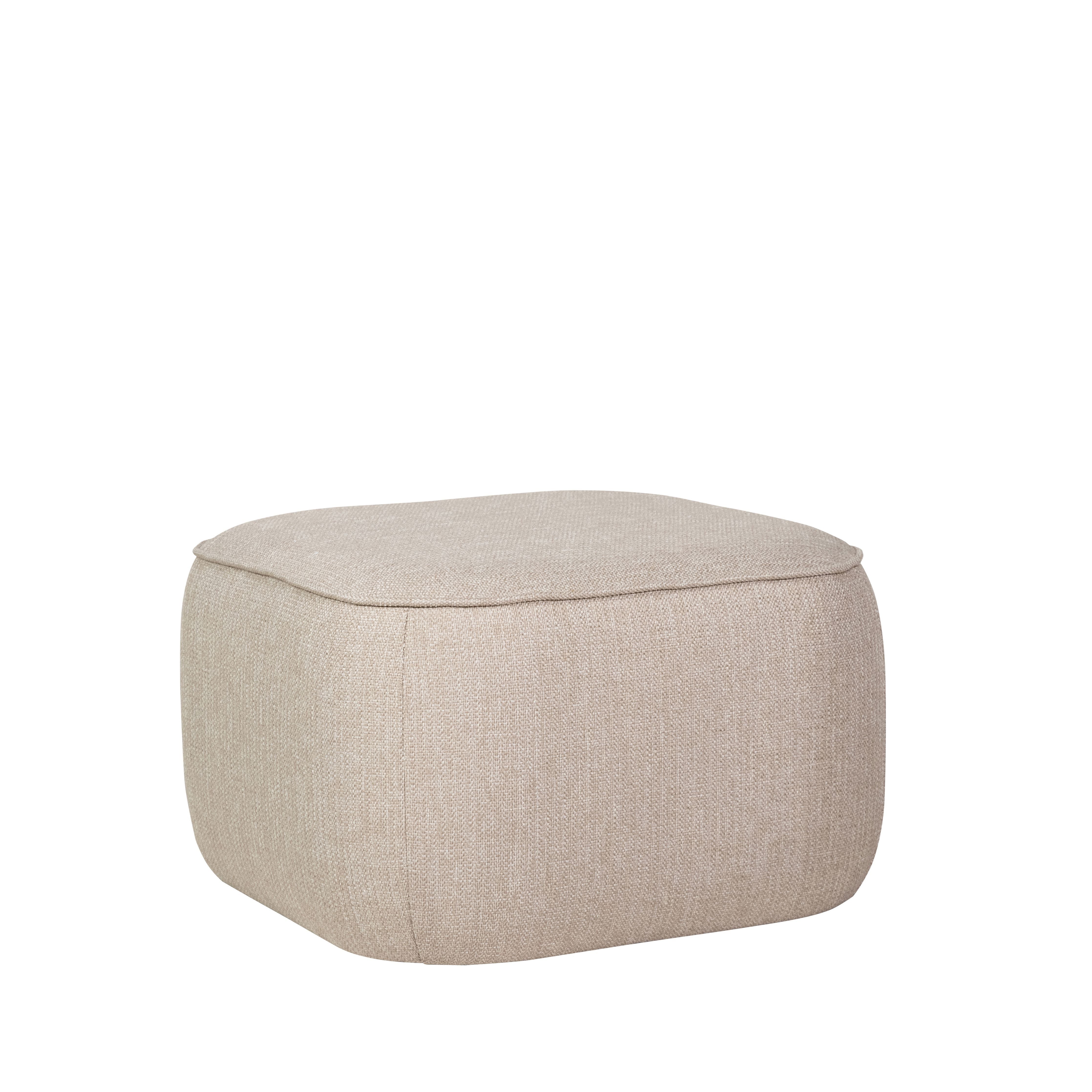 Hübsch Cube Pouffe, beż