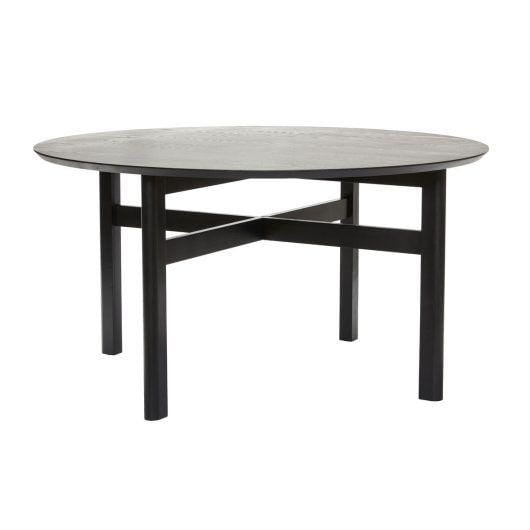 Hübsch Fjord Jading Table Round Wood Black