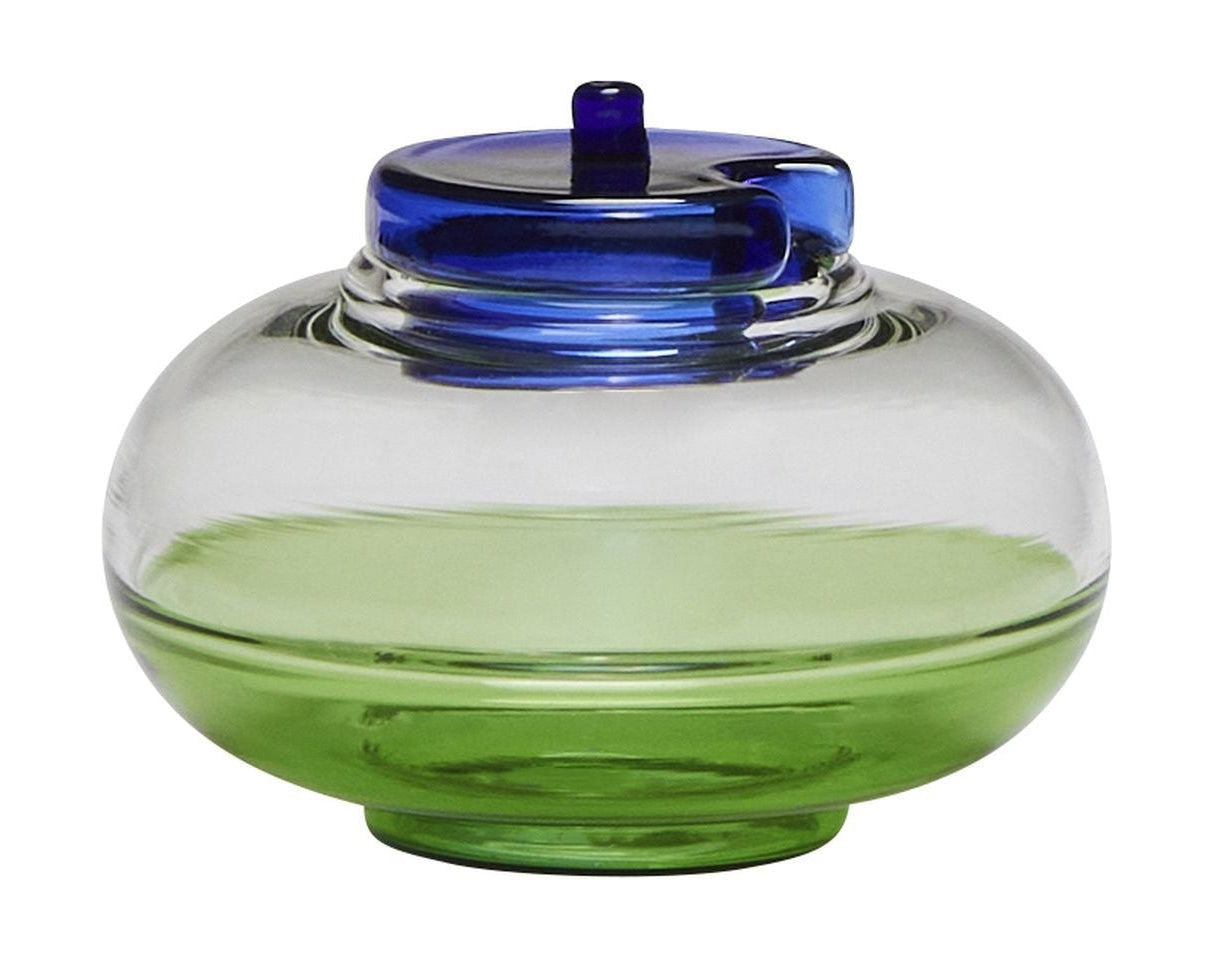 Hübsch No Rush Sugar Bowl, Blue/Clear/Green/Amber