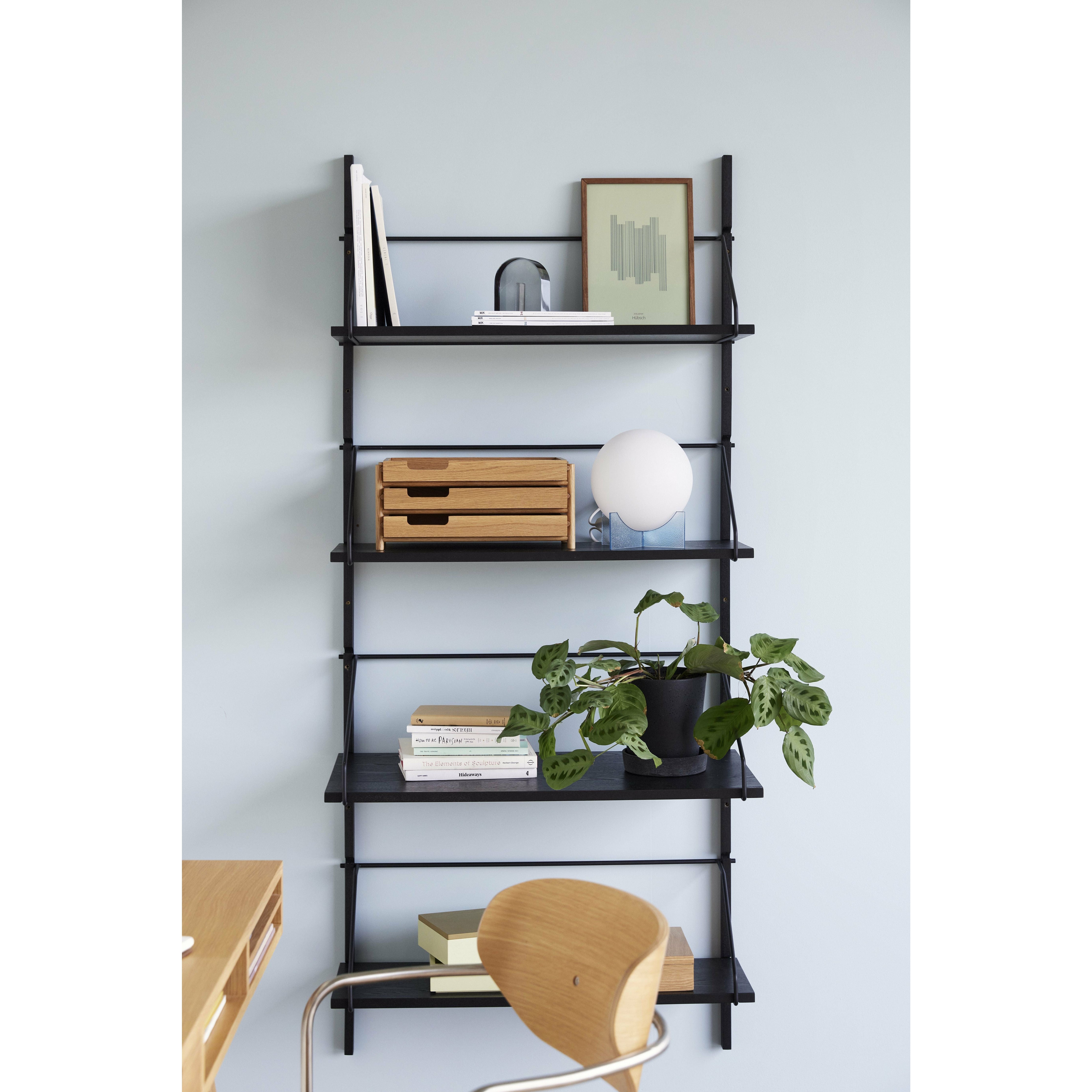Hübsch Norm Wall Shelf Unit 4 Shelves Black