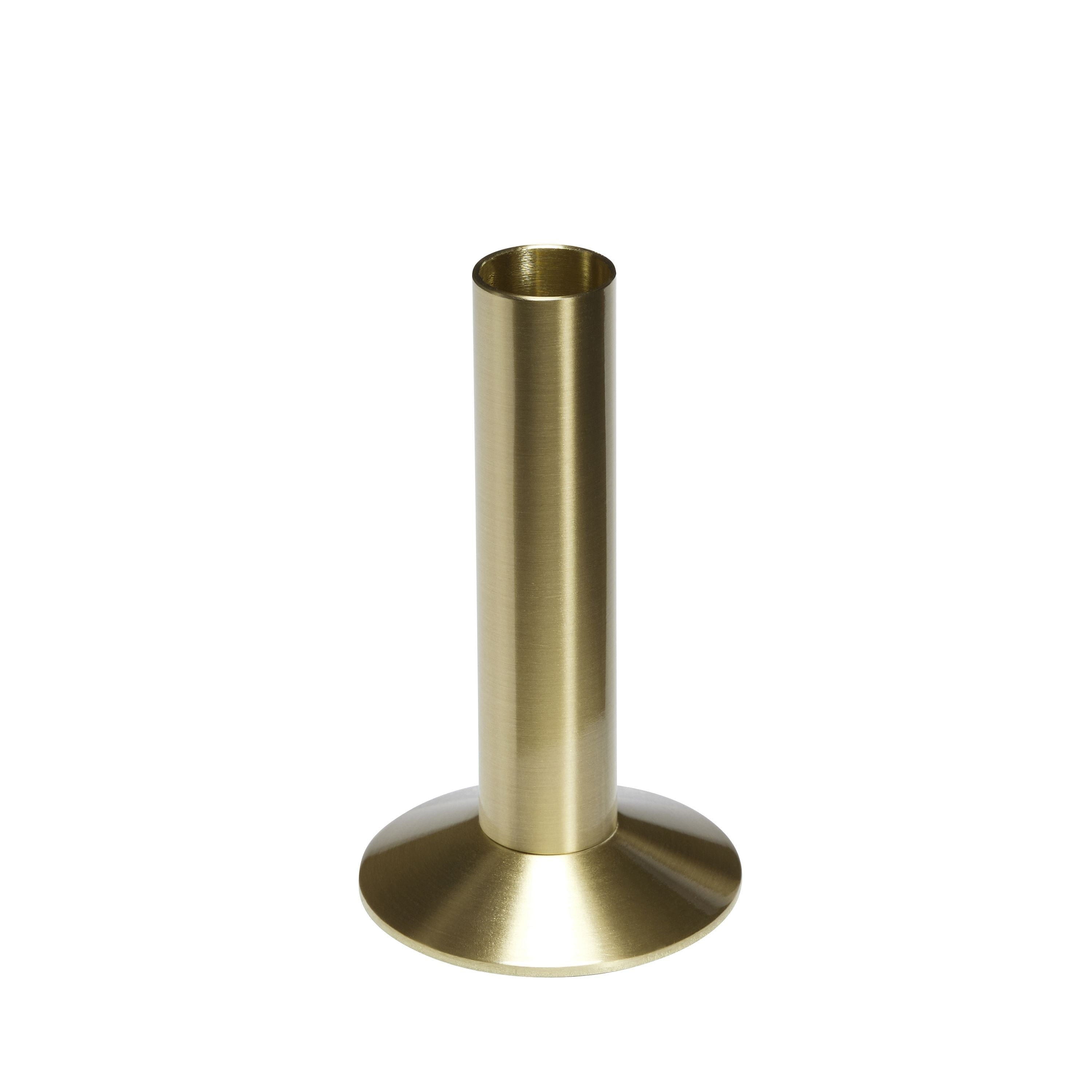 Hübsch Sleek Candle Holder, Brass Color