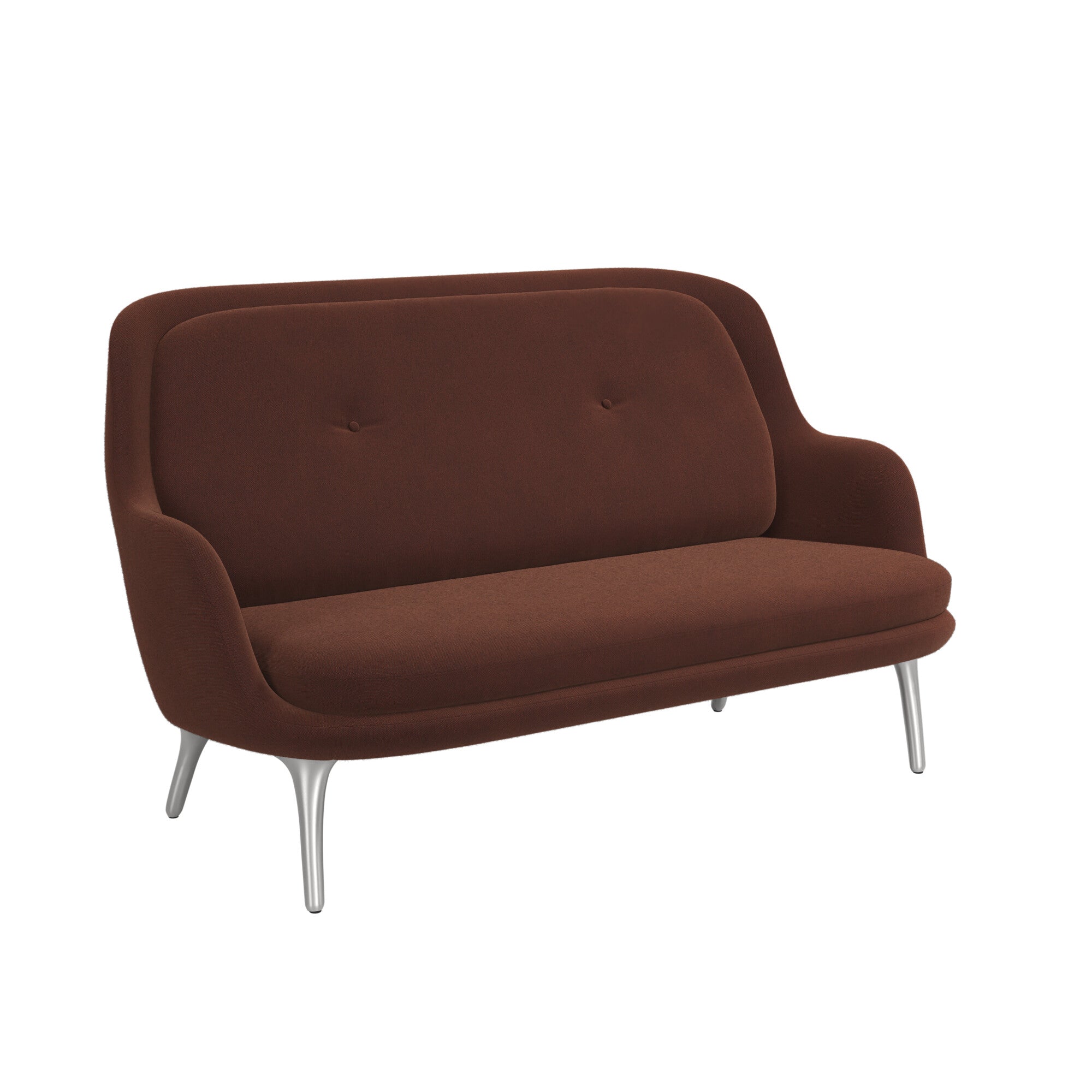 2-osobowa sofa Fritz Hansen Fri JH140MU, ciemna pomarańczowa/ciemnopomarańczowa