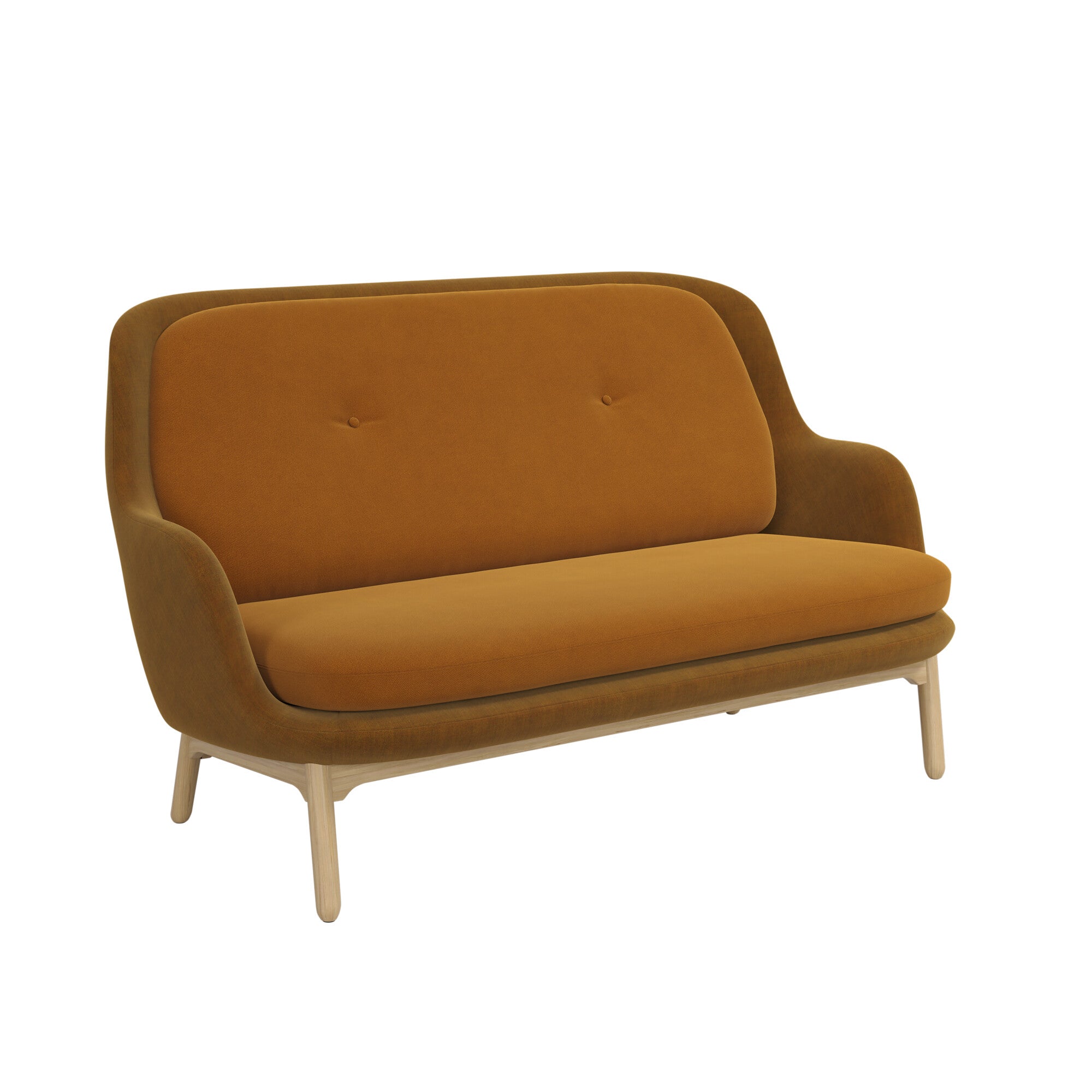 2-osobowa sofa Fritz Hansen Fri JH150MU, Złota ochra/spalona żółta