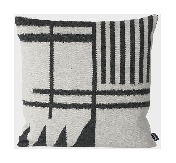 Ferm Living Keliman Coushion Cover, Black Lines