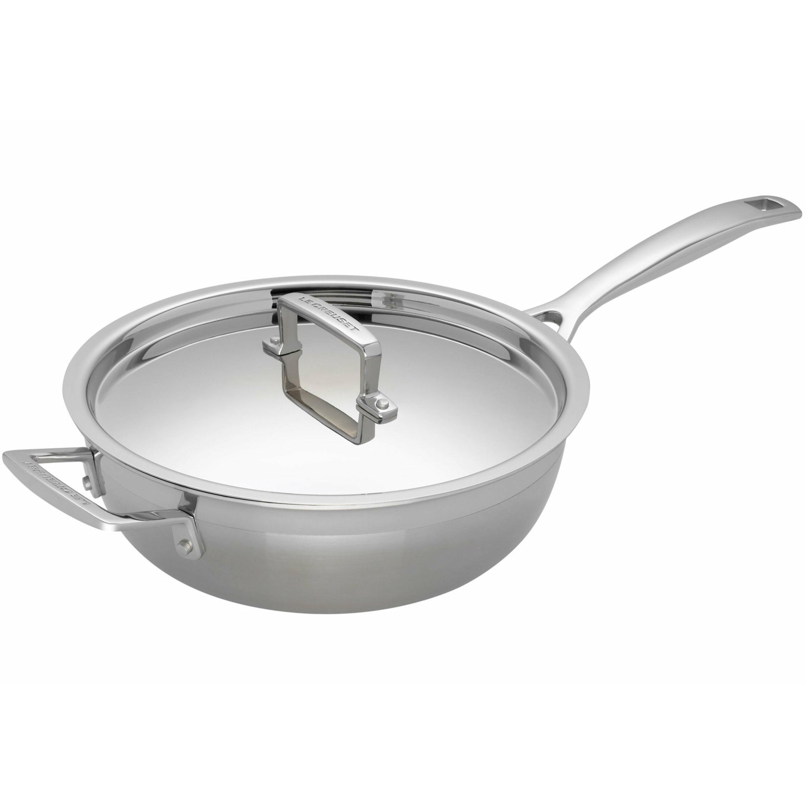 Le Creuset 3 Ply Stainless Steel Non Stick Frying Pan, 24 Cm