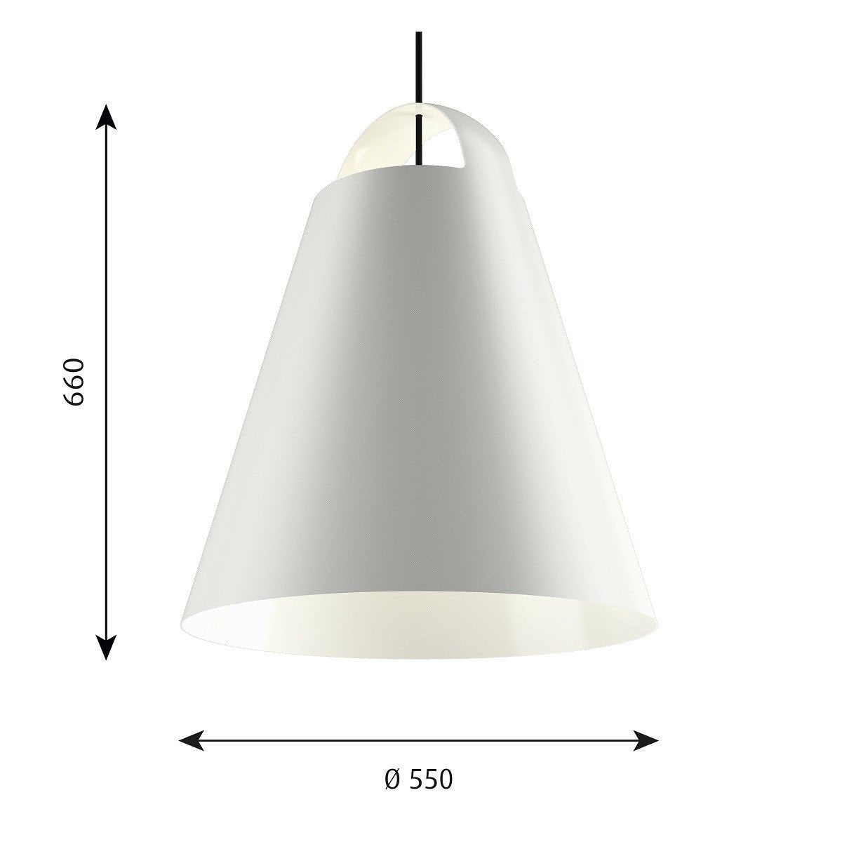 Louis Poulsen Above Pendant 660x550 Mm, White