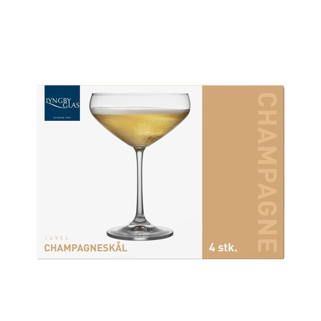 Lyngby Glas Juvel Champagne Bowl 34 Cl, 4 szt.