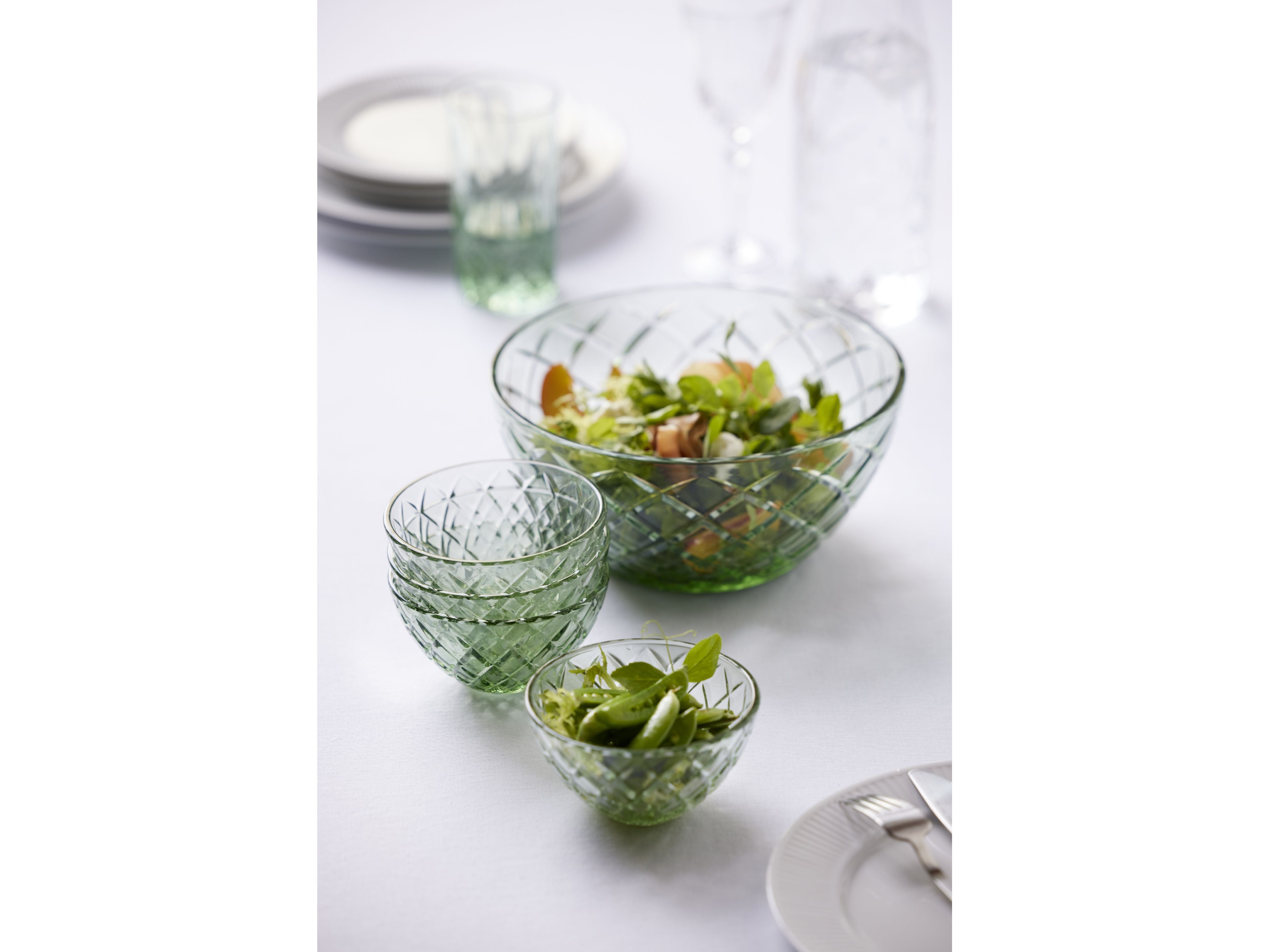 Lyngby Glas Sorrento Salad Bowl, zielony