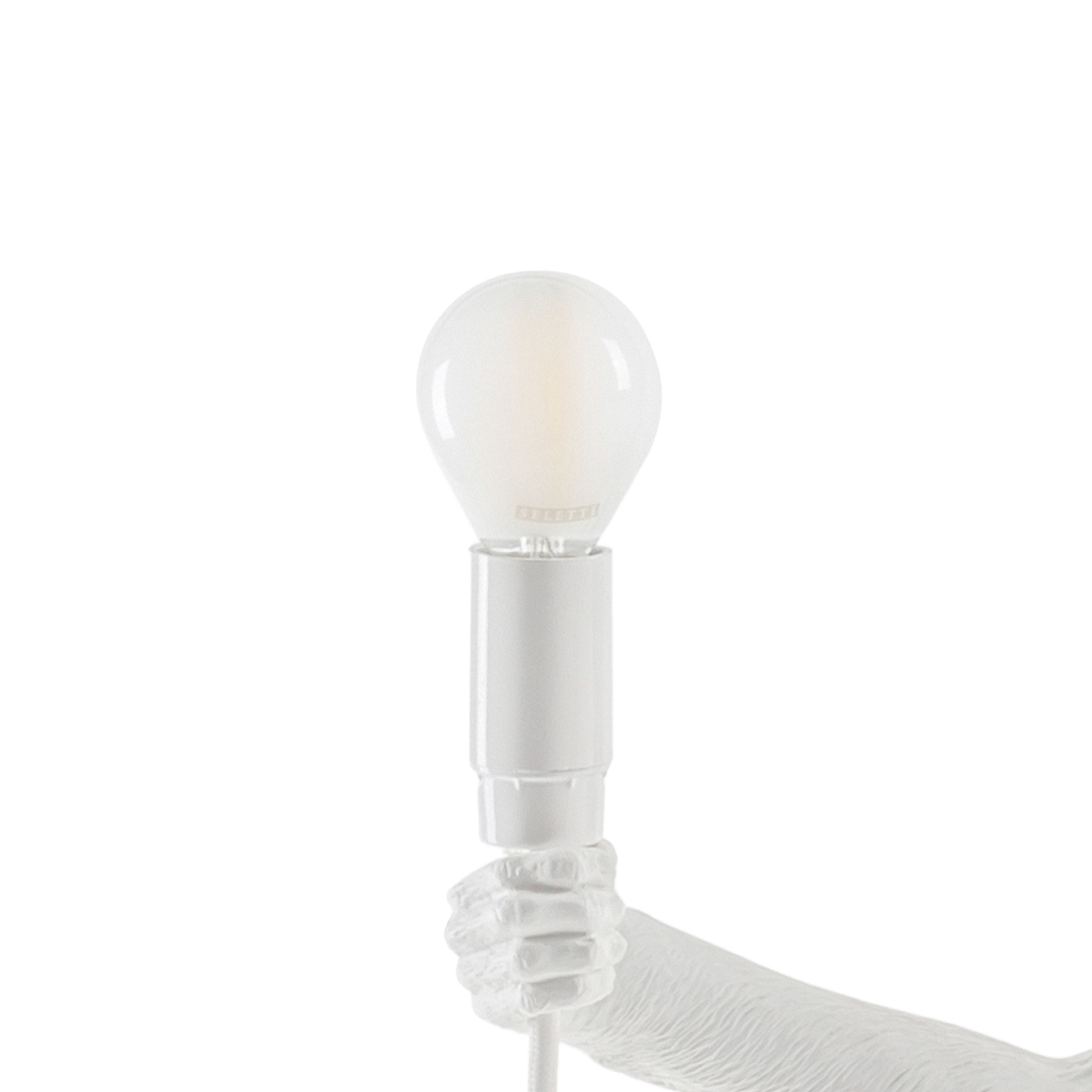 Seletti Monkey Lampa White, siedzi