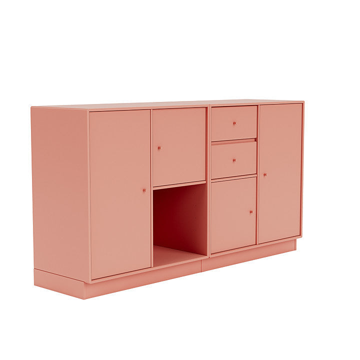 Montana Couple Sideboard With 7 Cm Plinth, Rhubarb Red