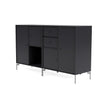 Montana Couple Sideboard With Legs, Anthracite/Matt Chrome