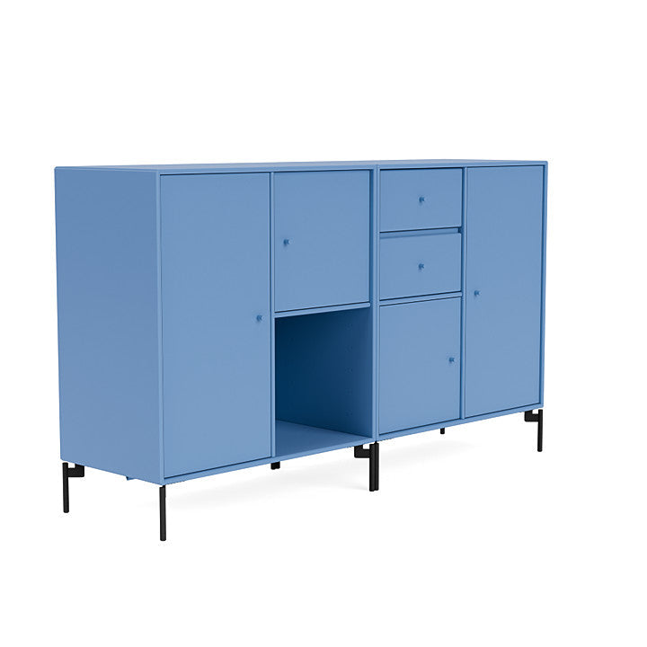 Montana Couple Sideboard With Legs, Azure Blue/Black