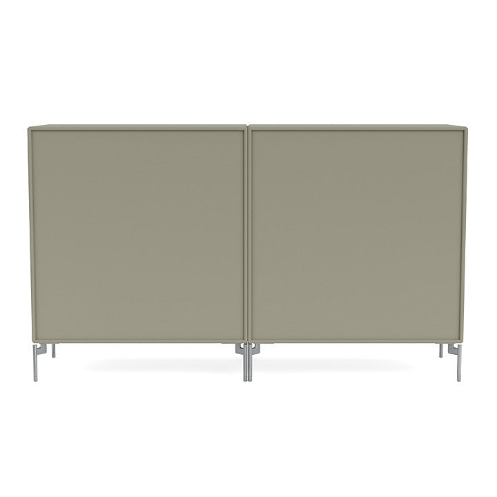 Montana Couple Sideboard With Legs, Fennel/Matt Chrome