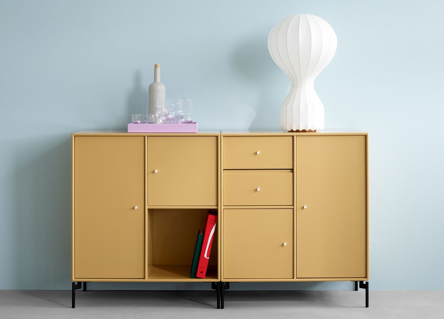 Montana Couple Sideboard With Legs, Flint/Black