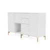 Montana Couple Sideboard With Legs, New White/Brass