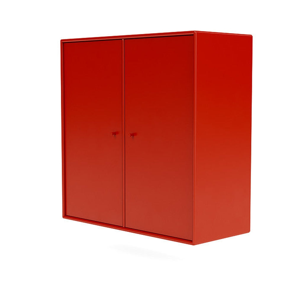 Montana Cover Cabinet With Suspension Rail, Rosehip Red
