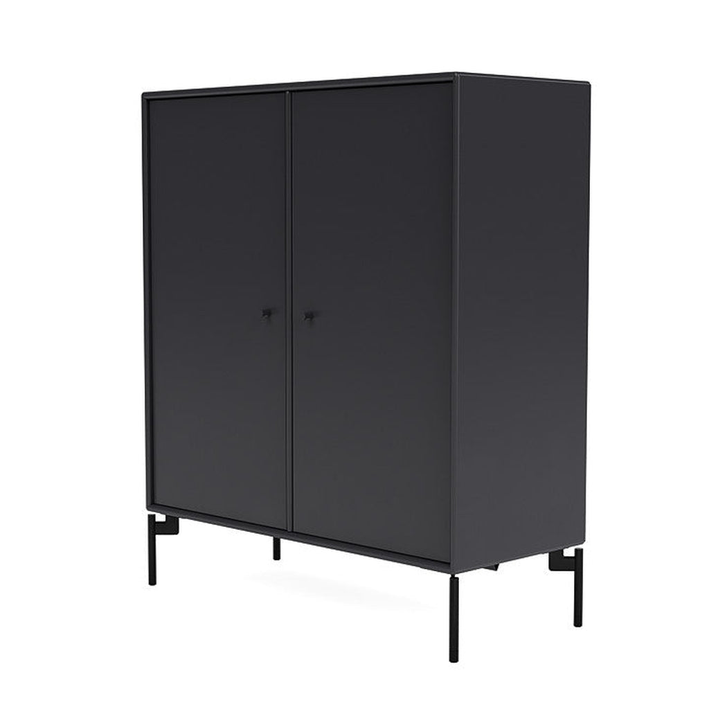 Montana Cover Cabinet With Legs, Anthracite/Black