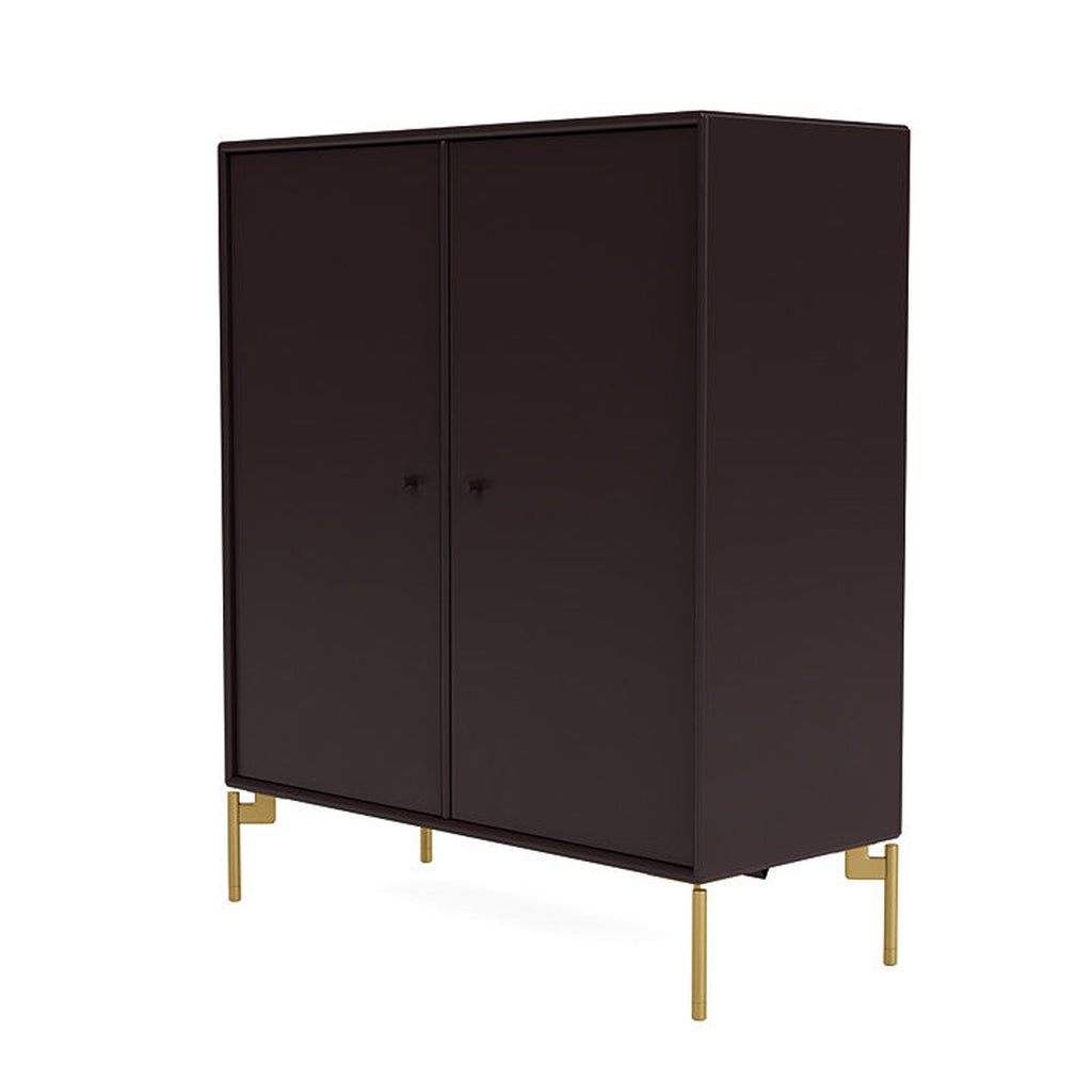 Montana Cover Cabinet With Legs, Balsamic/Brass