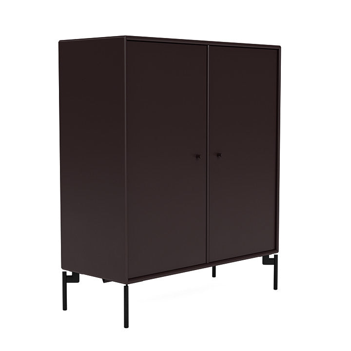 Montana Cover Cabinet With Legs, Balsamic/Black