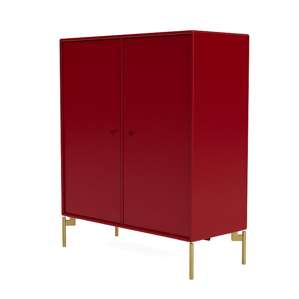 Montana Cover Cabinet With Legs, Beetroot/Brass