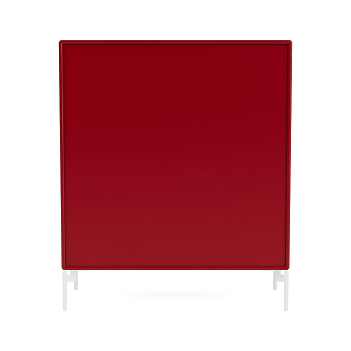 Montana Cover Cabinet With Legs, Beetroot/Snow White