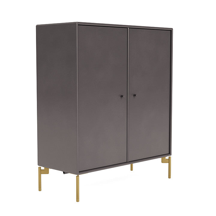 Montana Cover Cabinet With Legs, Coffee/Brass