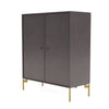 Montana Cover Cabinet With Legs, Coffee/Brass