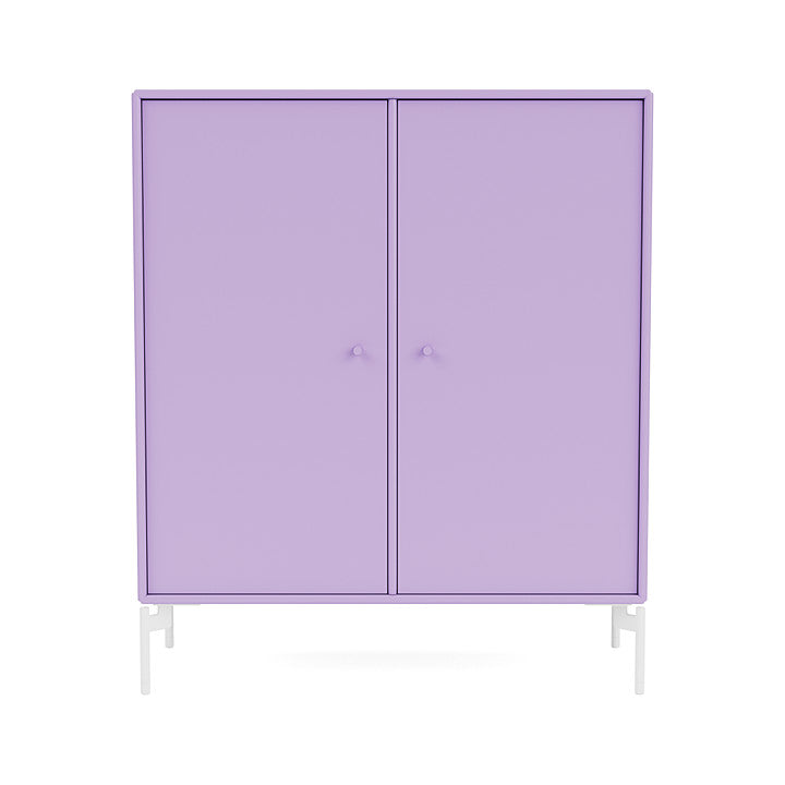 Montana Cover Cabinet With Legs, Iris/Snow White