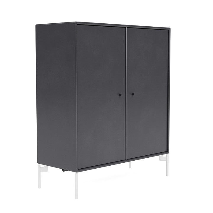 Montana Cover Cabinet With Legs, Carbon Black/Snow White