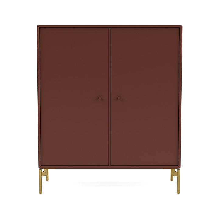Montana Cover Cabinet With Legs, Masala/Brass