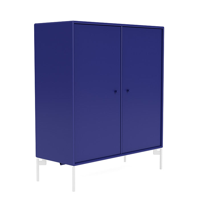 Montana Cover Cabinet With Legs, Monarch Blue/Snow White
