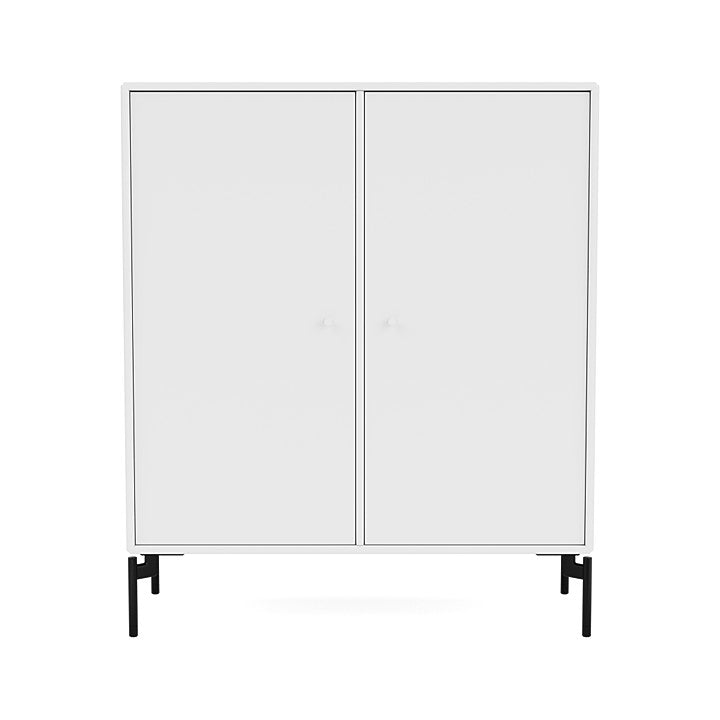 Montana Cover Cabinet With Legs, Snow White/Black