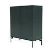 Montana Cover Cabinet With Legs, Black Jade/Black