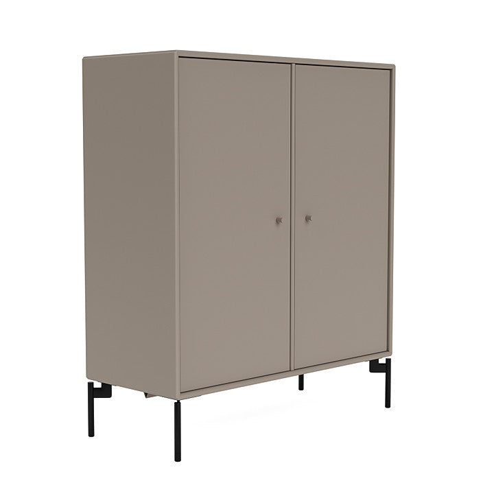 Montana Cover Cabinet With Legs, Truffle/Black