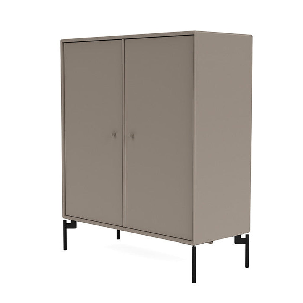 Montana Cover Cabinet With Legs, Truffle/Black