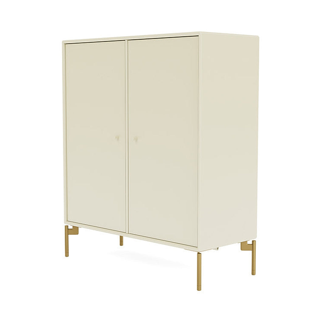 Montana Cover Cabinet With Legs, Vanilla/Brass