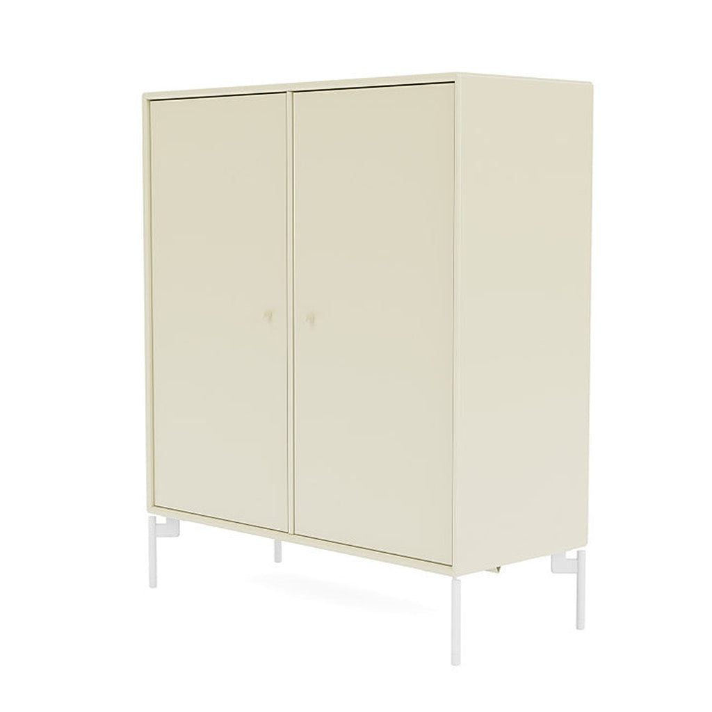 Montana Cover Cabinet With Legs, Vanilla/Snow White