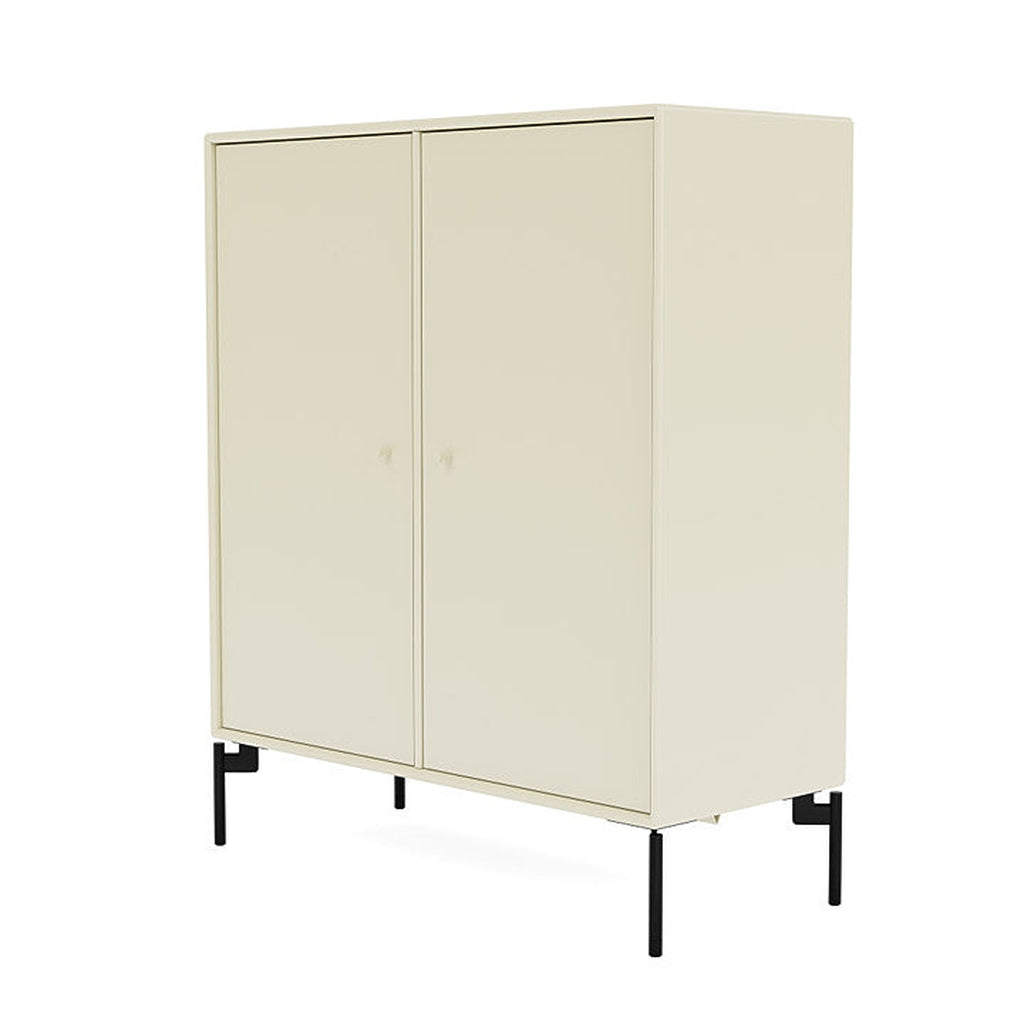 Montana Cover Cabinet With Legs, Vanilla/Black