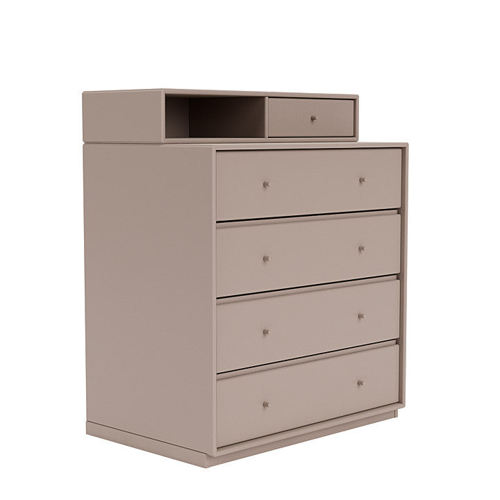 Montana Keep Chest Of Drawers With 3 Cm Plinth, Mushroom Brown