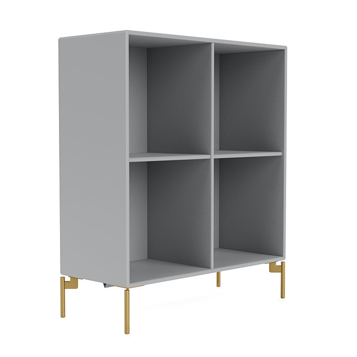 Montana Show Bookcase With Legs, Fjord/Brass