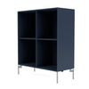 Montana Show Bookcase With Legs, Juniper/Matt Chrome