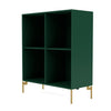 Montana Show Bookcase With Legs, Pine/Brass