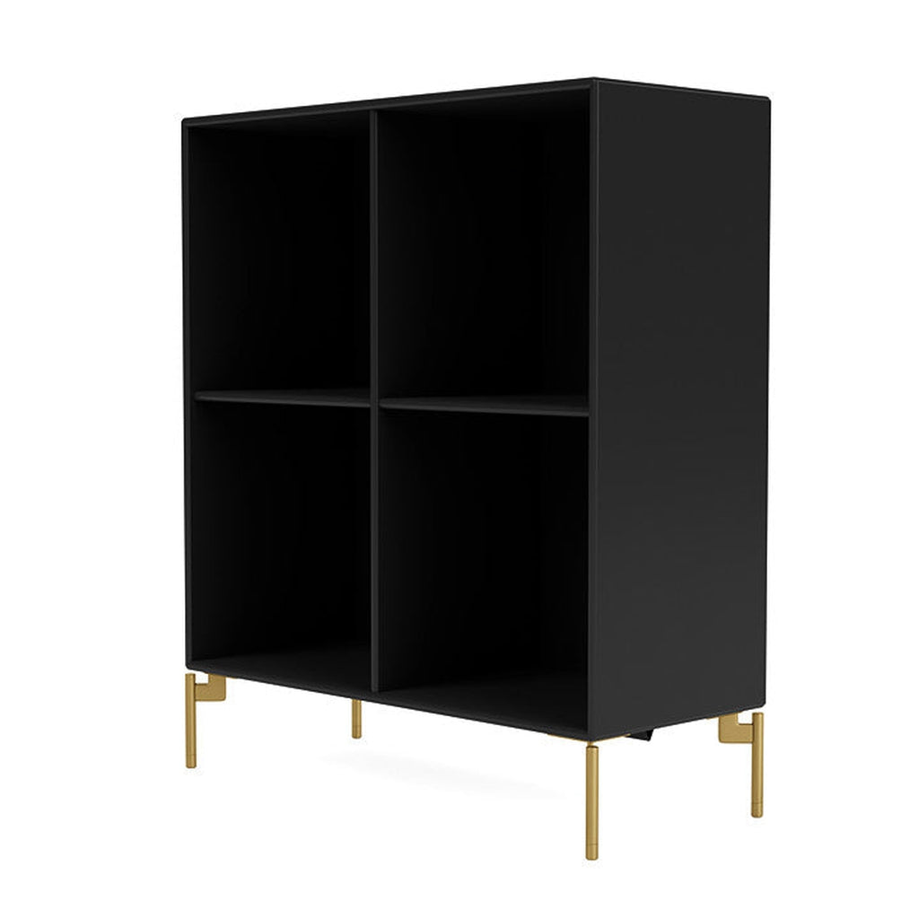 Montana Show Bookcase With Legs, Black/Brass
