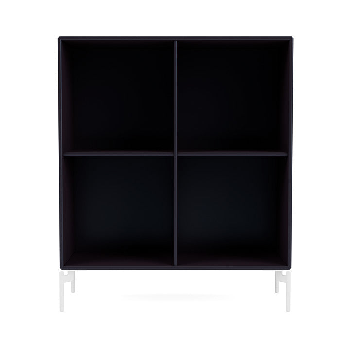 Montana Show Bookcase With Legs, Shadow/Snow White