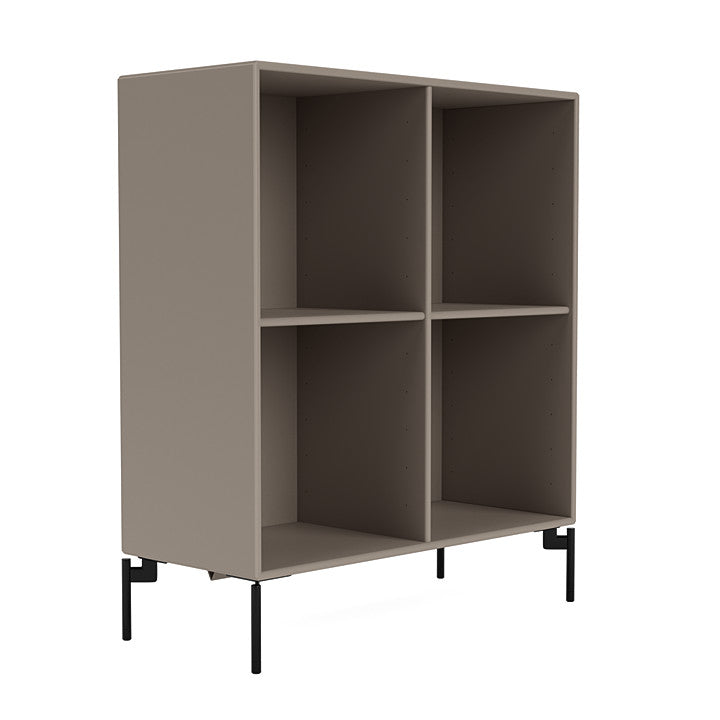 Montana Show Bookcase With Legs, Truffle/Black