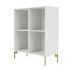 Montana Show Bookcase With Legs, White/Brass